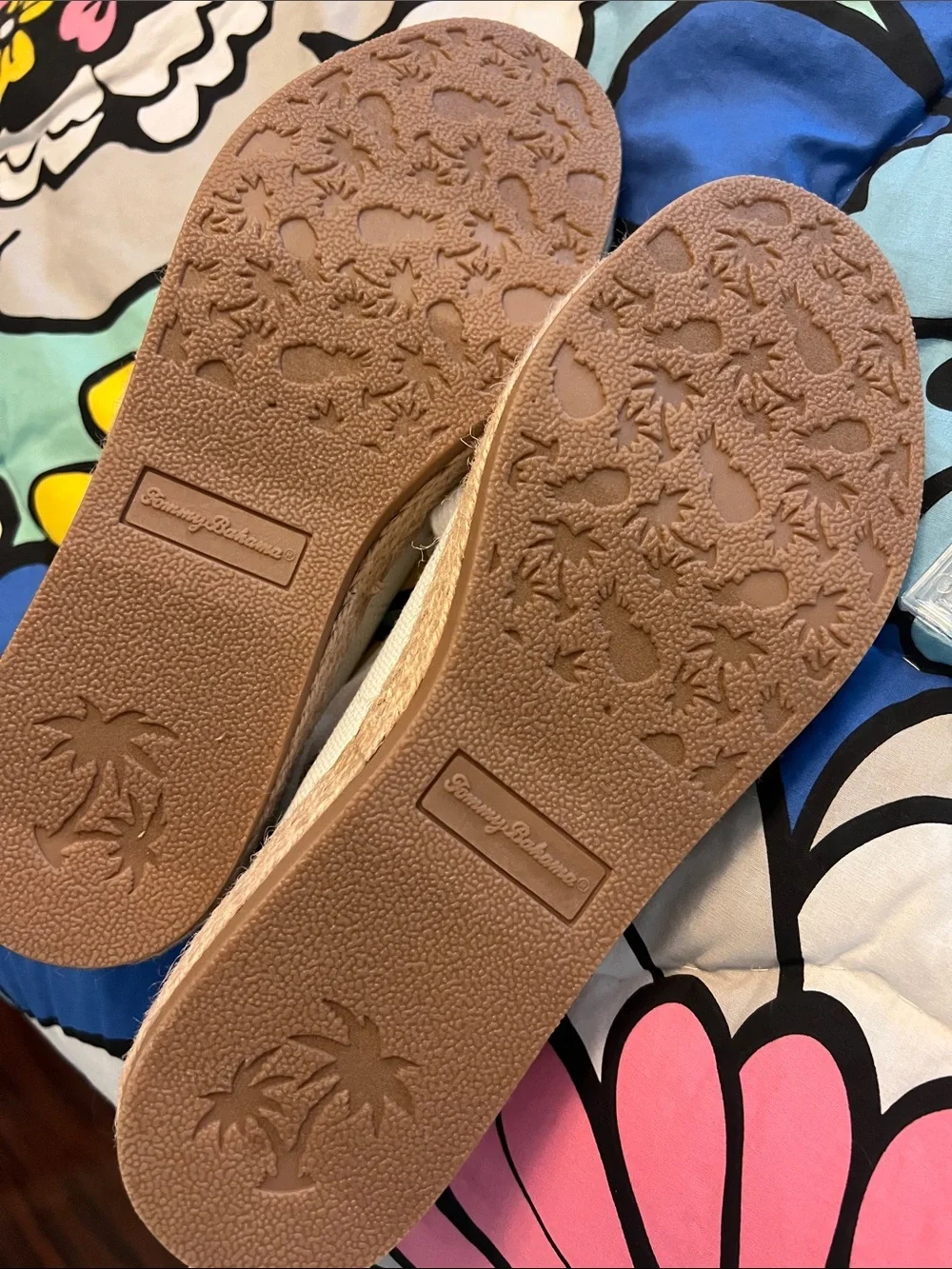 Tommy Bahama White Canvas Espadrille Sneakers with Jute Trim